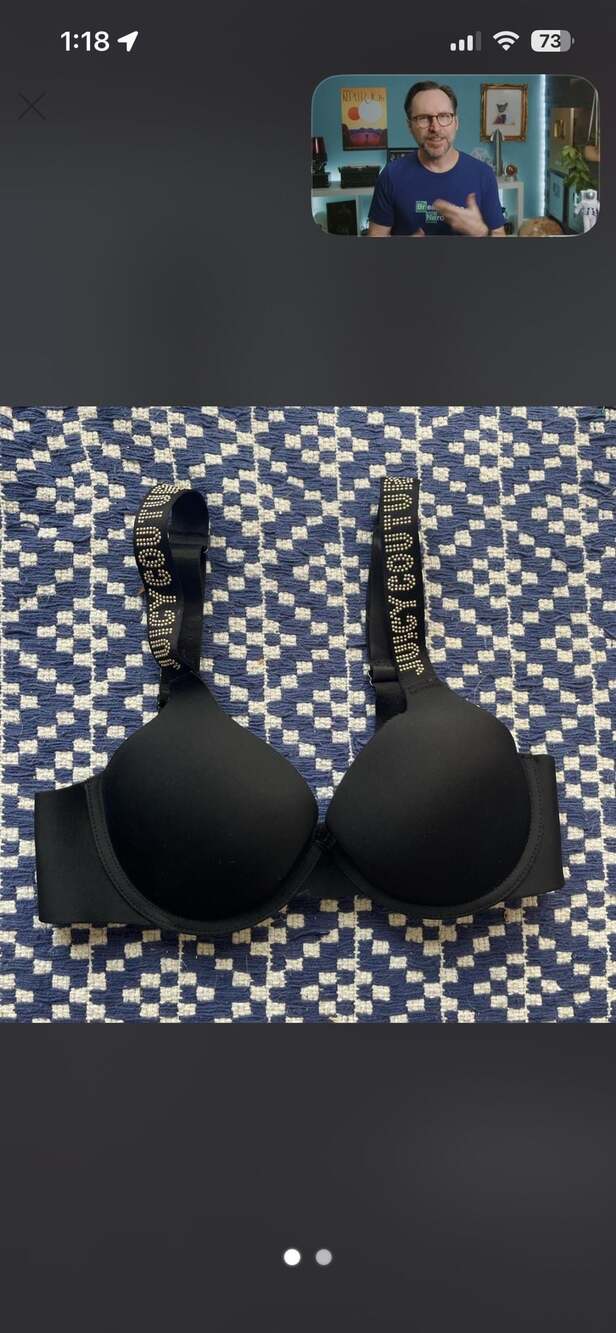 Juicy Couture black rhinestone bra